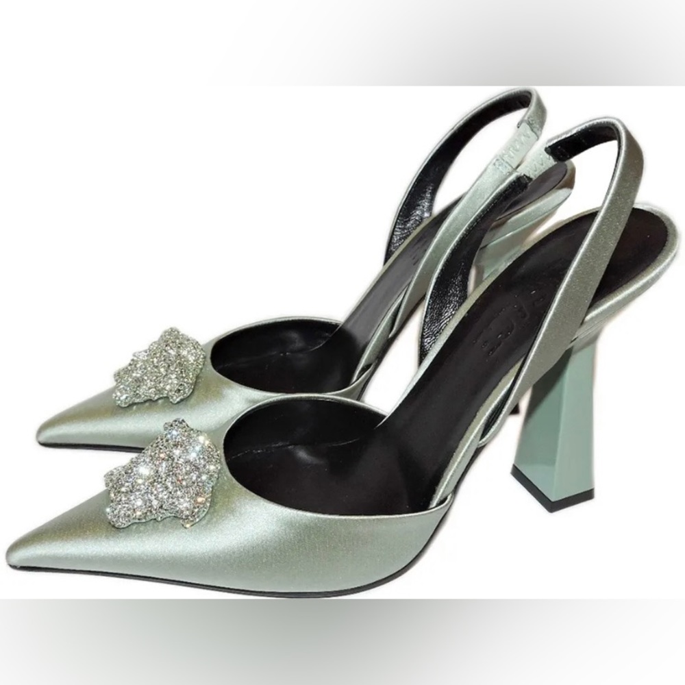 Versace Medusa mint slingback pumps - limited edition